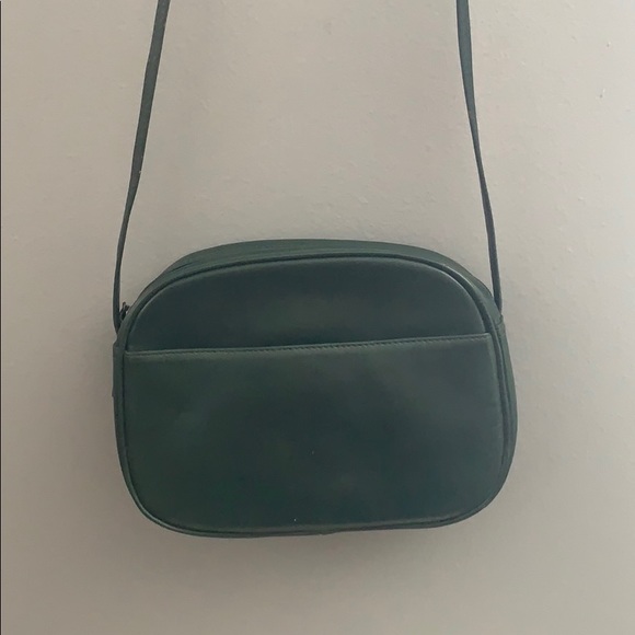 - Vintage leather green cross body purse - Picture 2 of 14